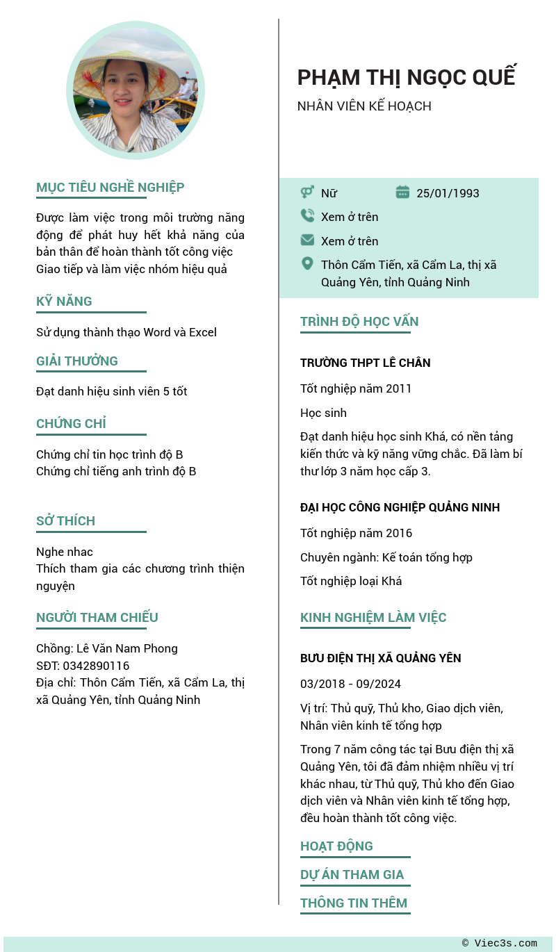 CV ứng viên