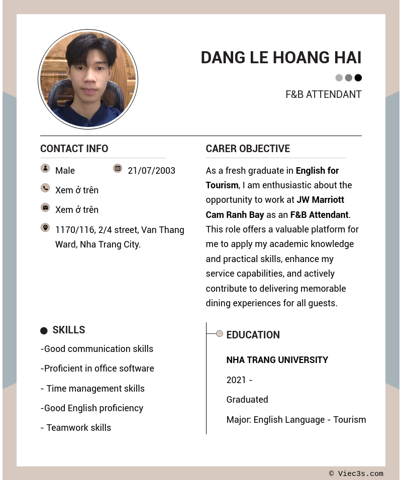 CV ứng viên
