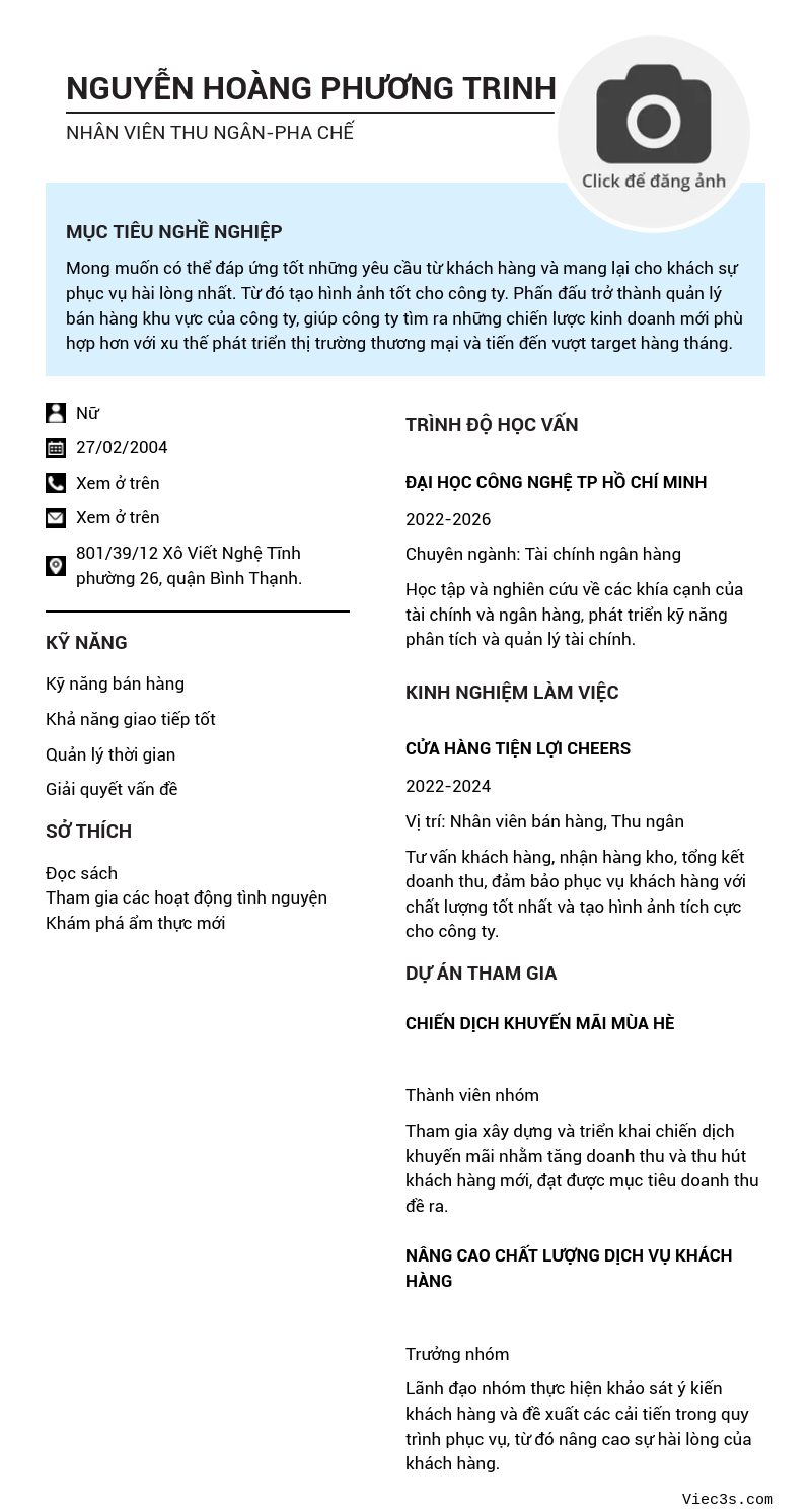CV ứng viên