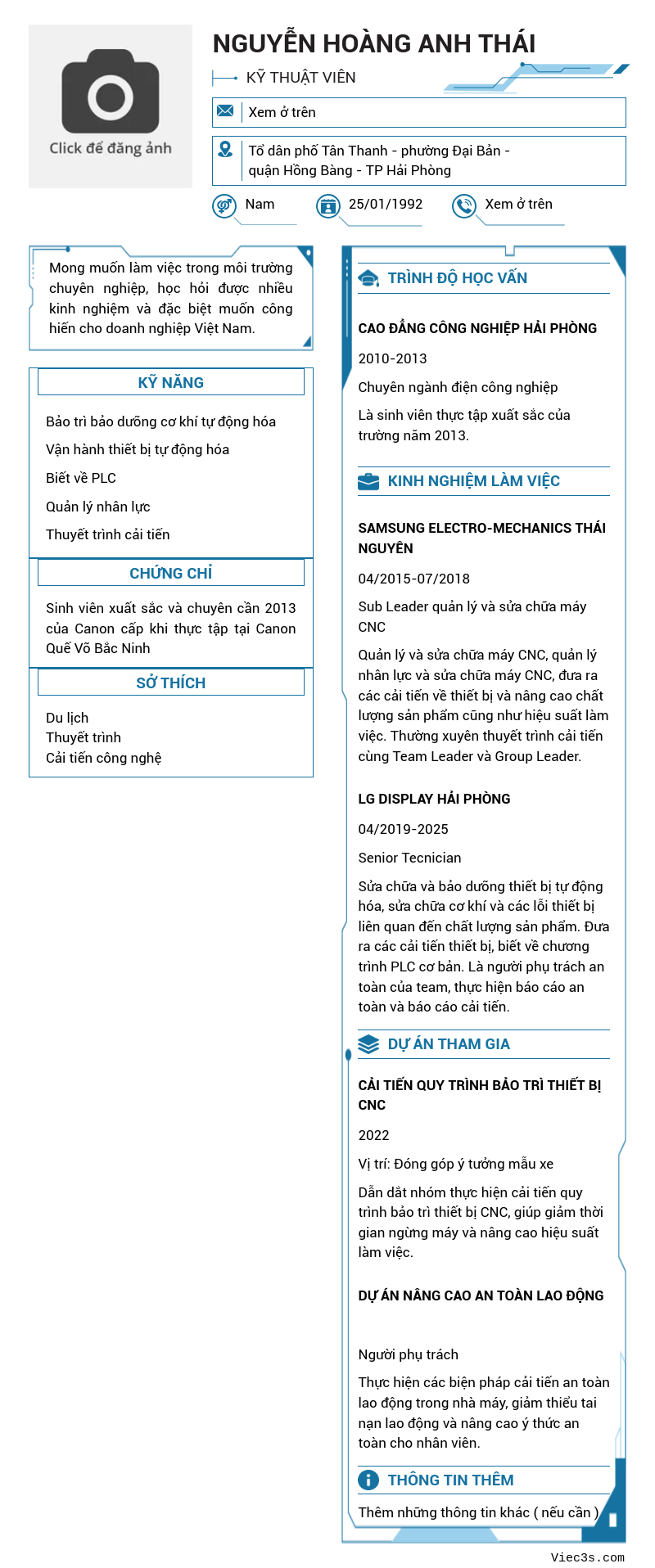 CV ứng viên