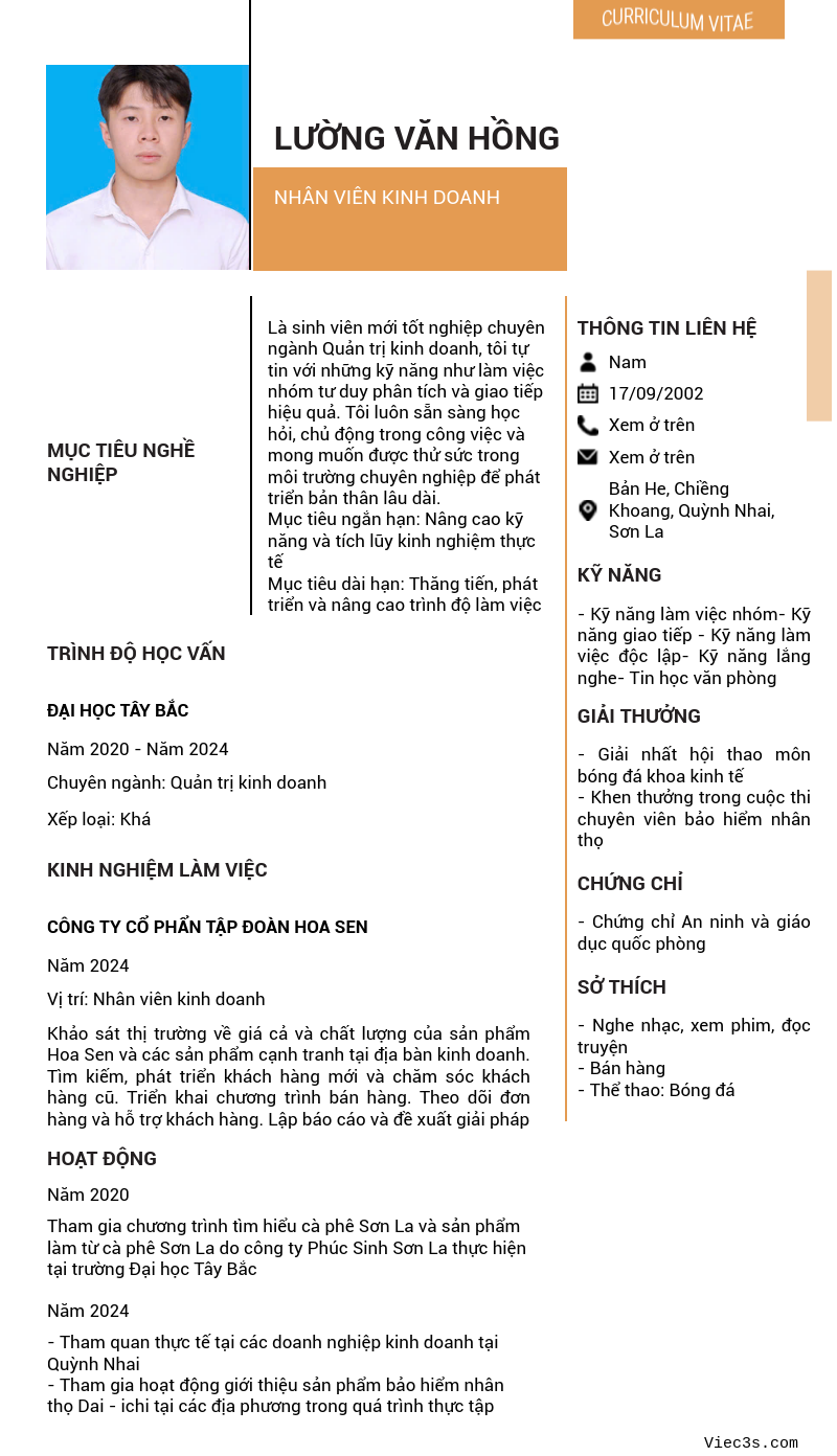 CV ứng viên
