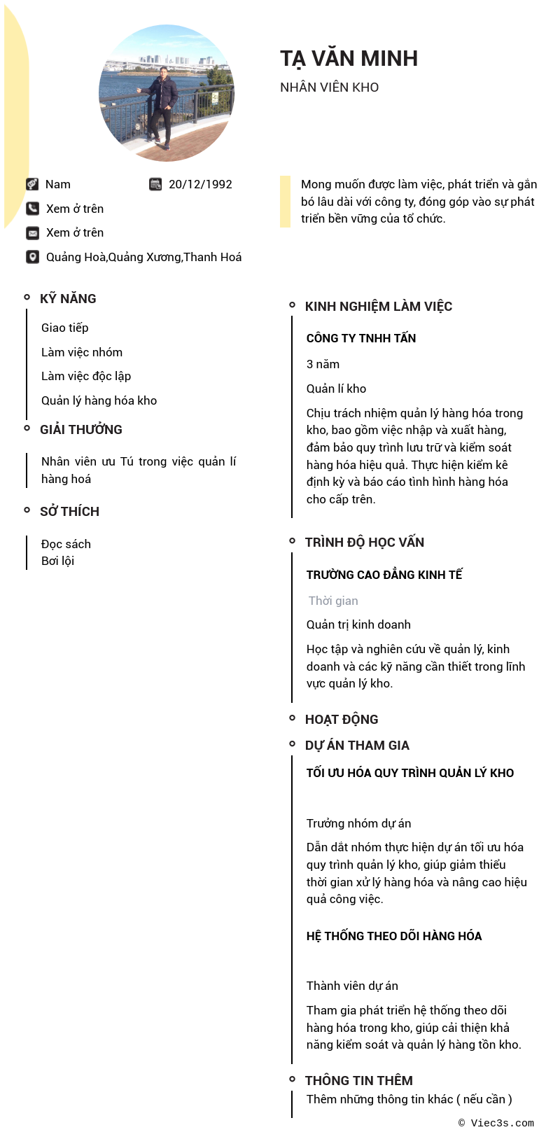 CV ứng viên
