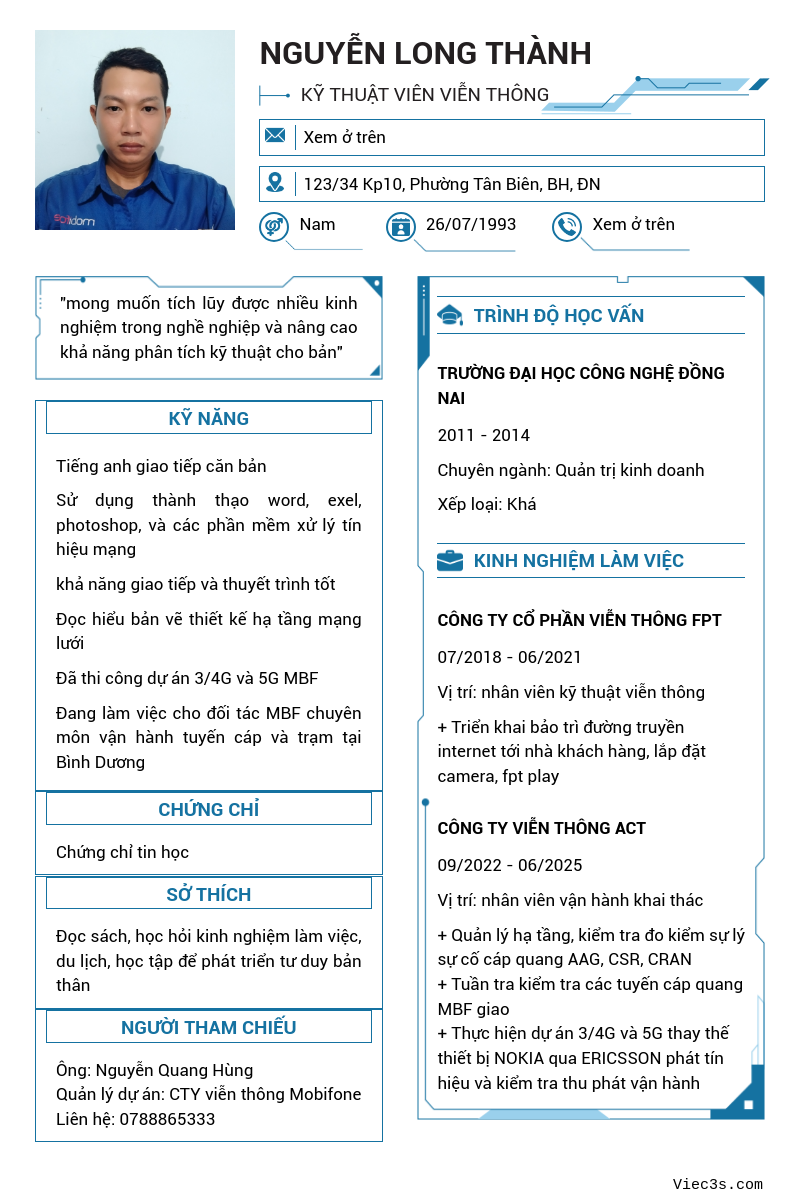 CV ứng viên