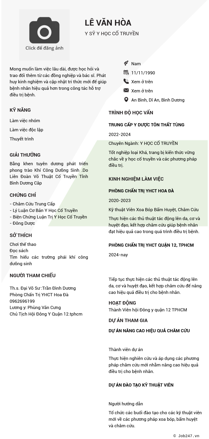 CV ứng viên