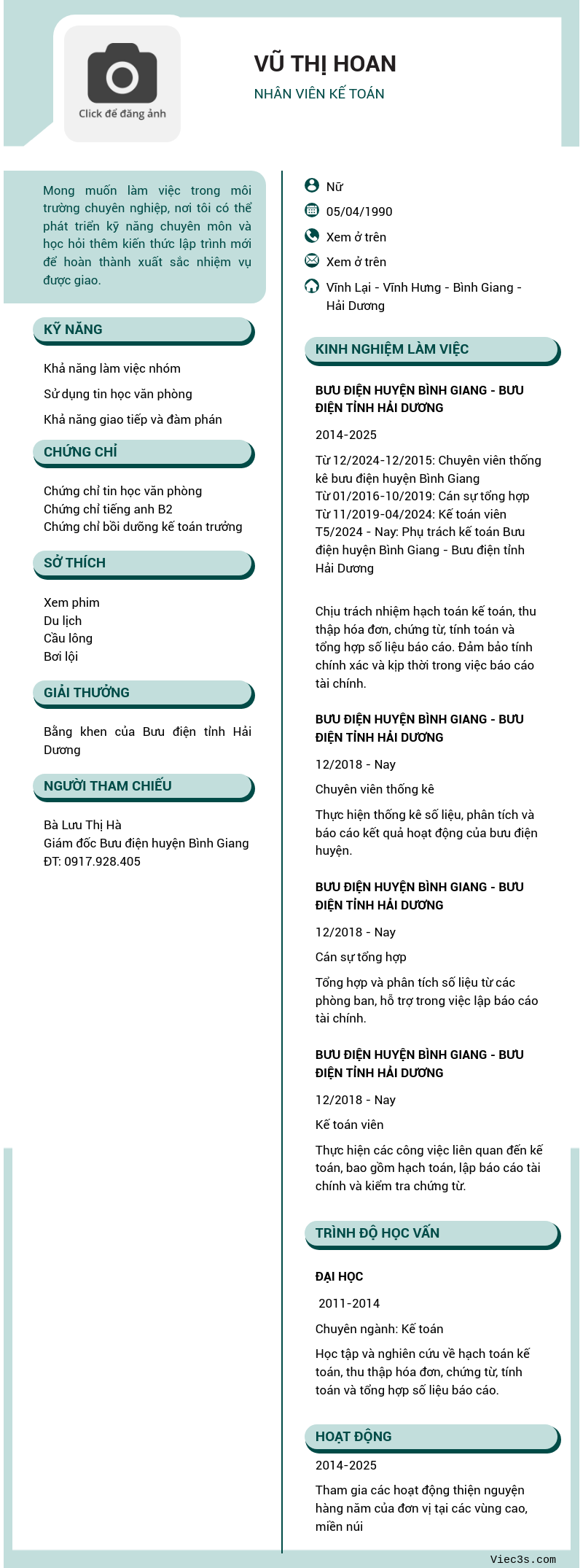 CV ứng viên