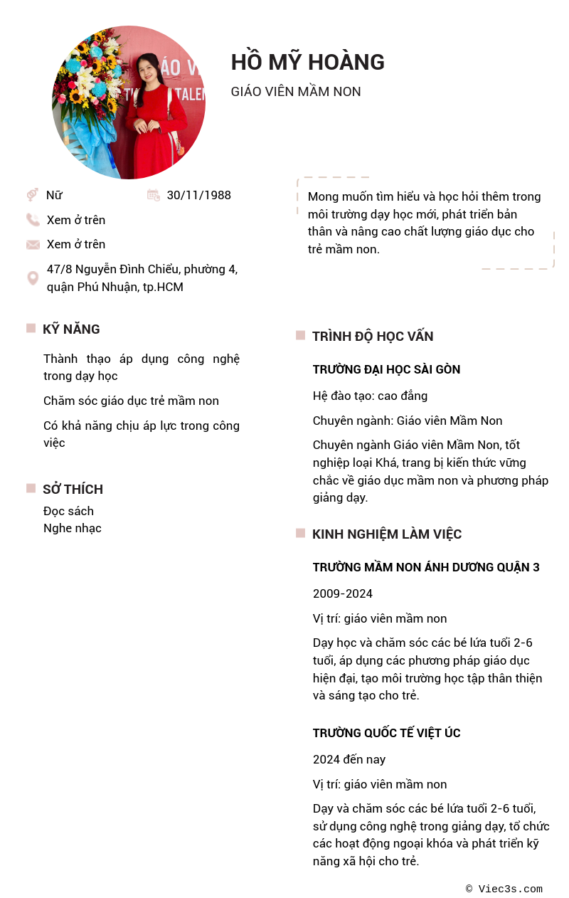 CV ứng viên