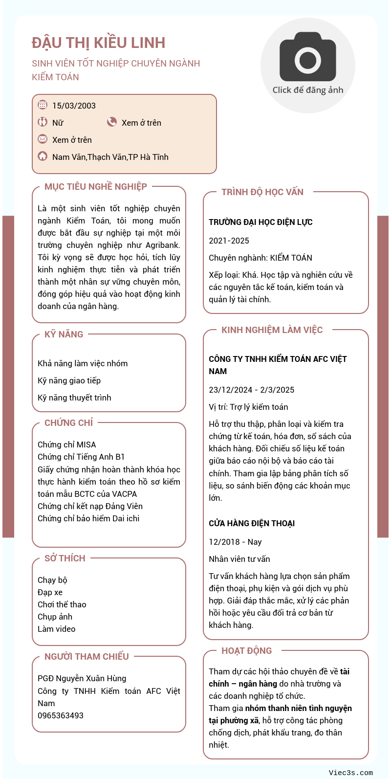 CV ứng viên