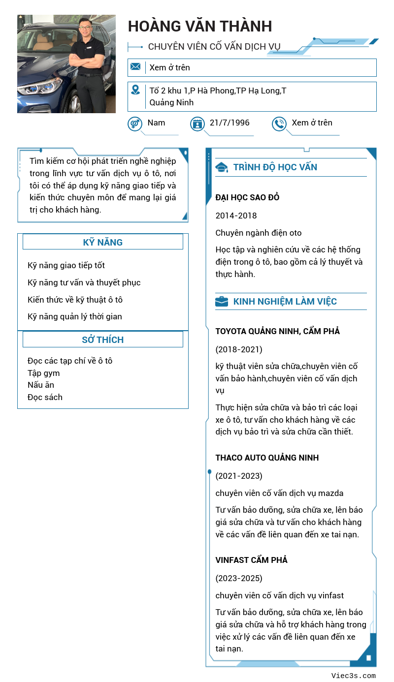 CV ứng viên