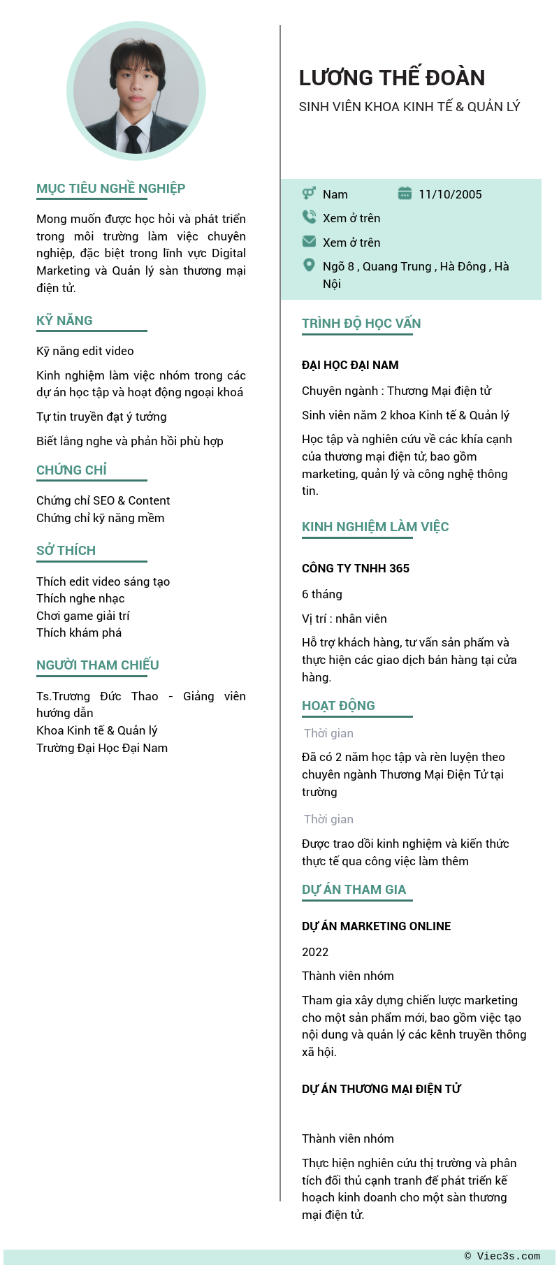 CV ứng viên
