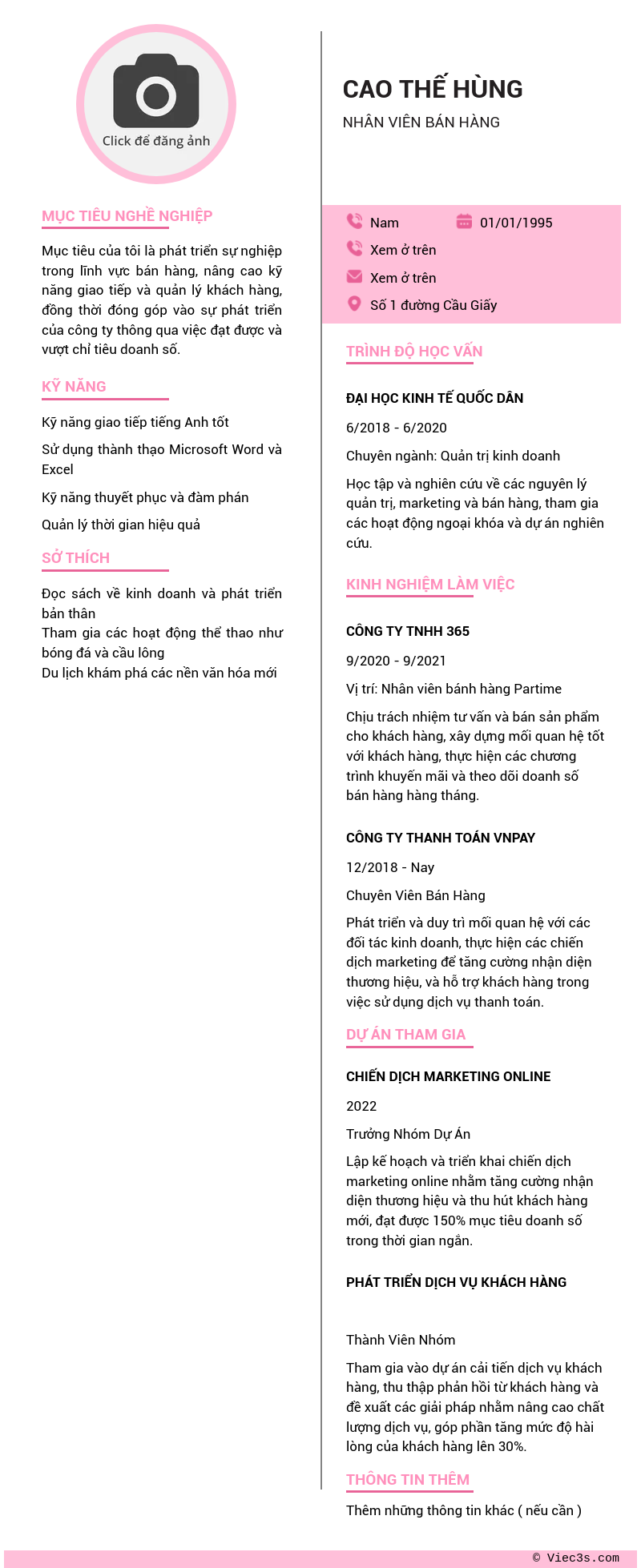 CV ứng viên