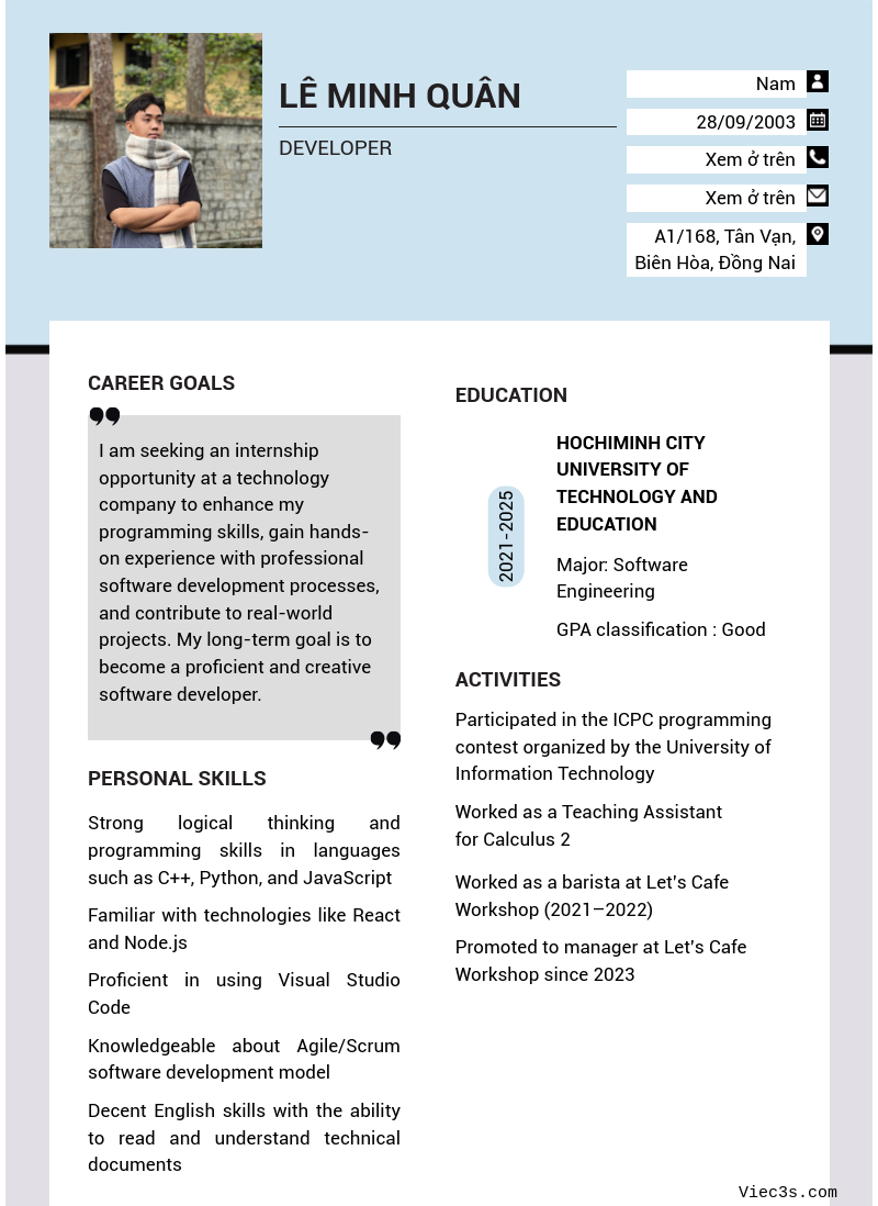 CV ứng viên