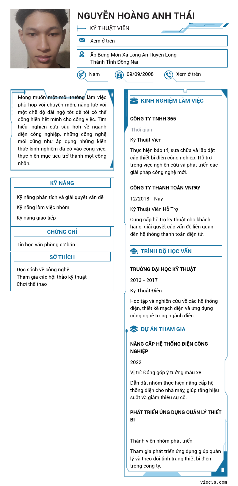 CV ứng viên
