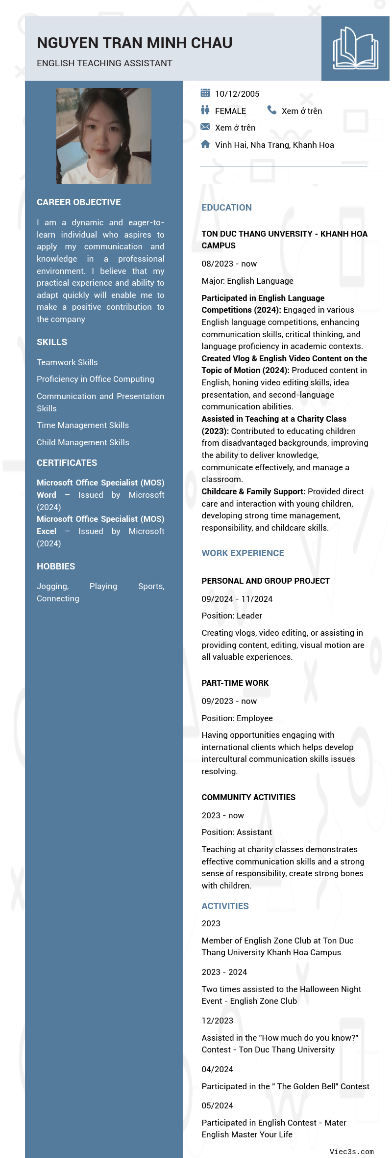 CV ứng viên