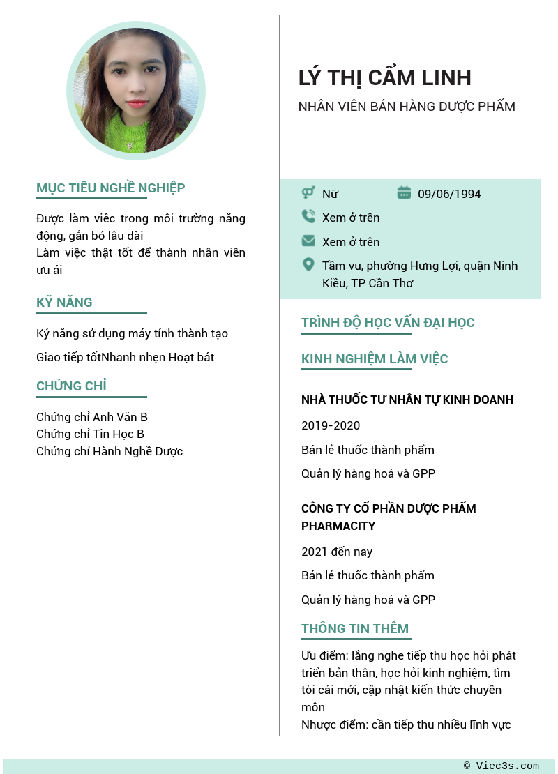 CV ứng viên