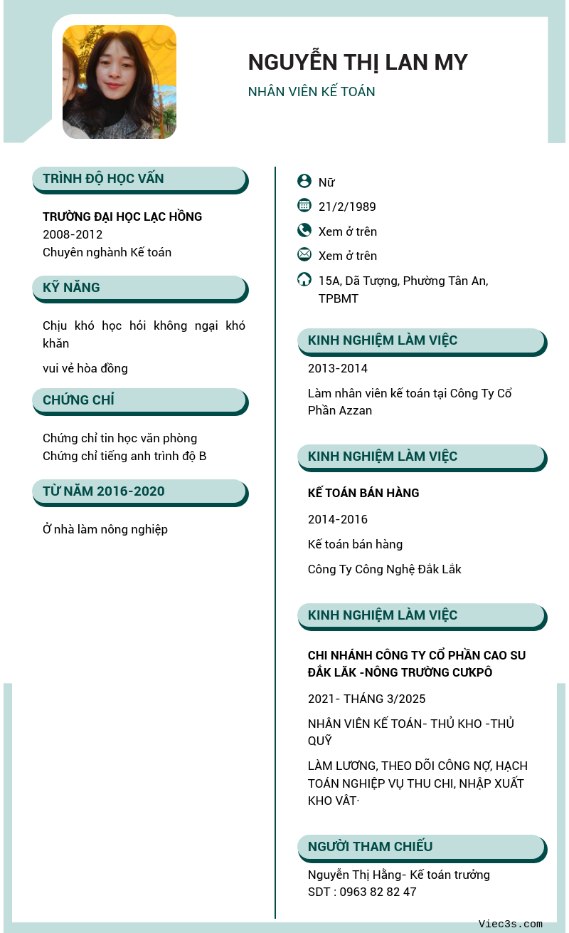 CV ứng viên
