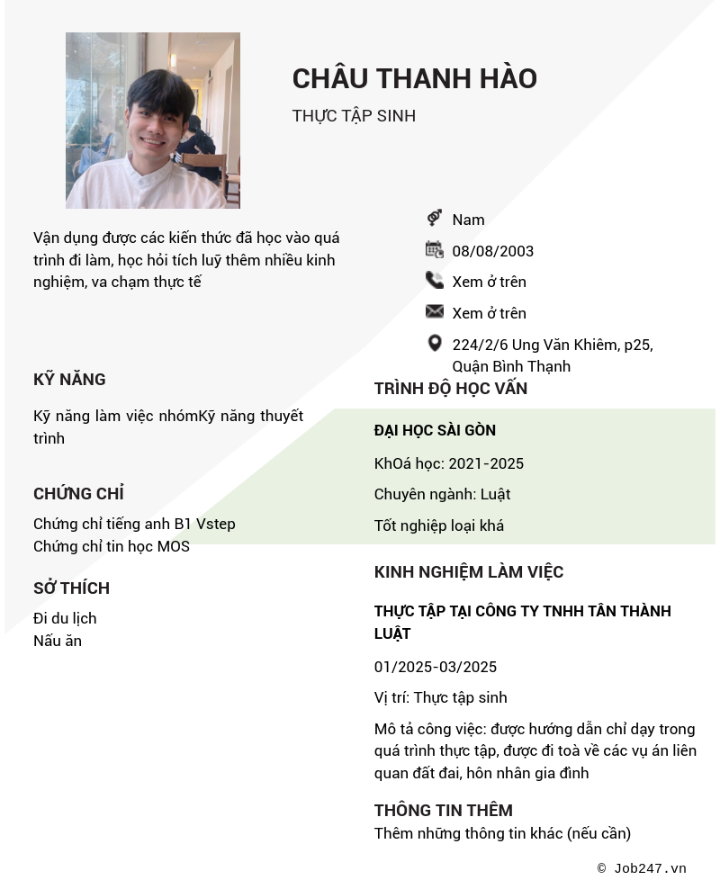 CV ứng viên