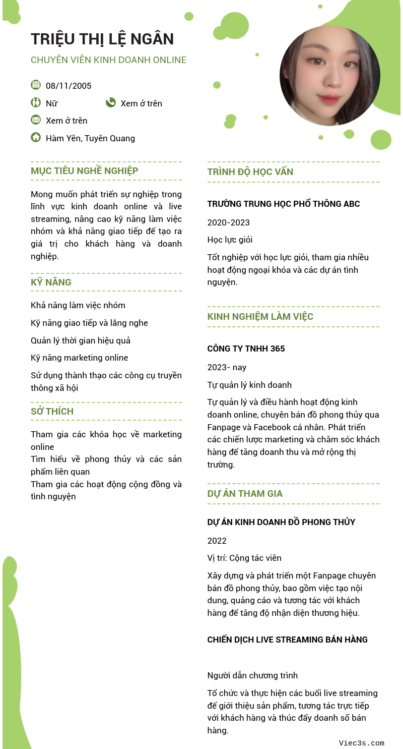 CV ứng viên