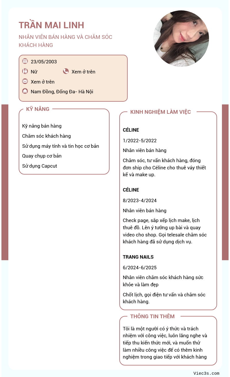 CV ứng viên