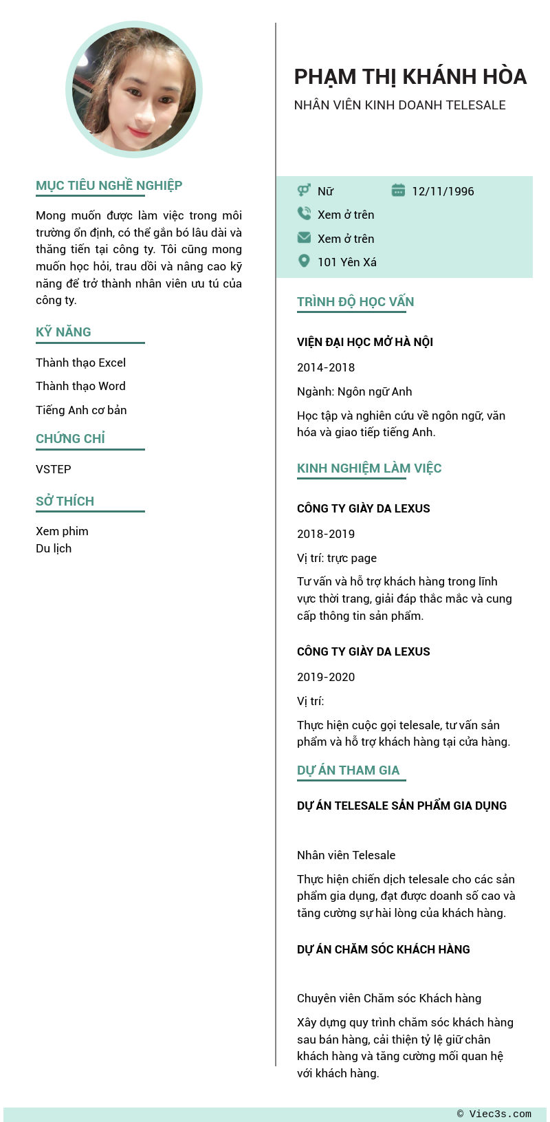 CV ứng viên