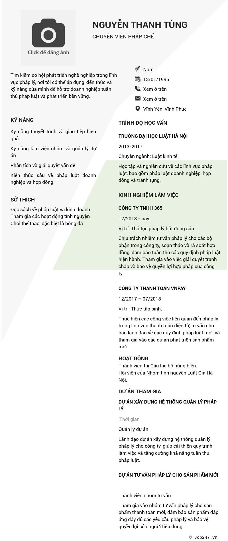 CV ứng viên
