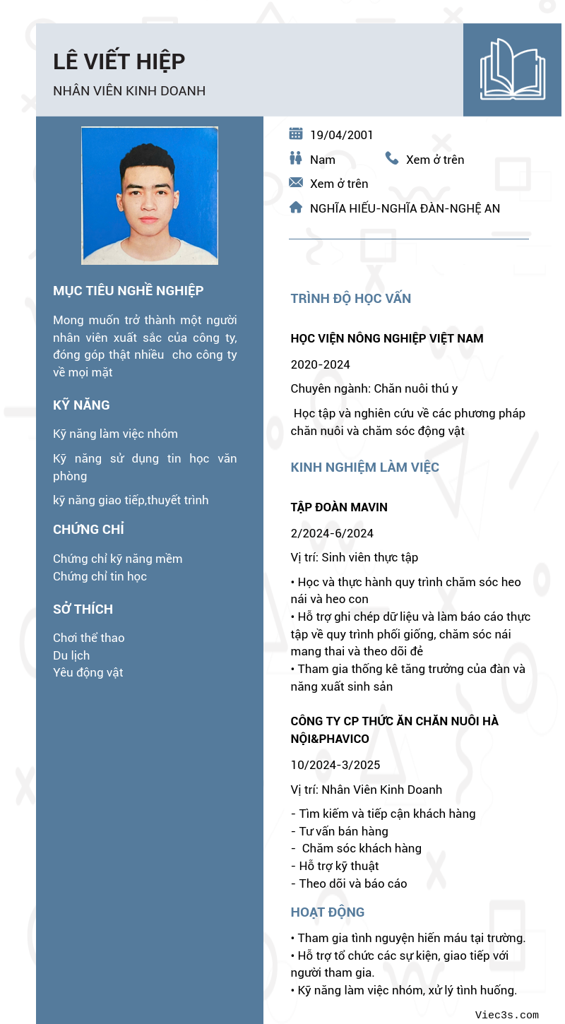 CV ứng viên
