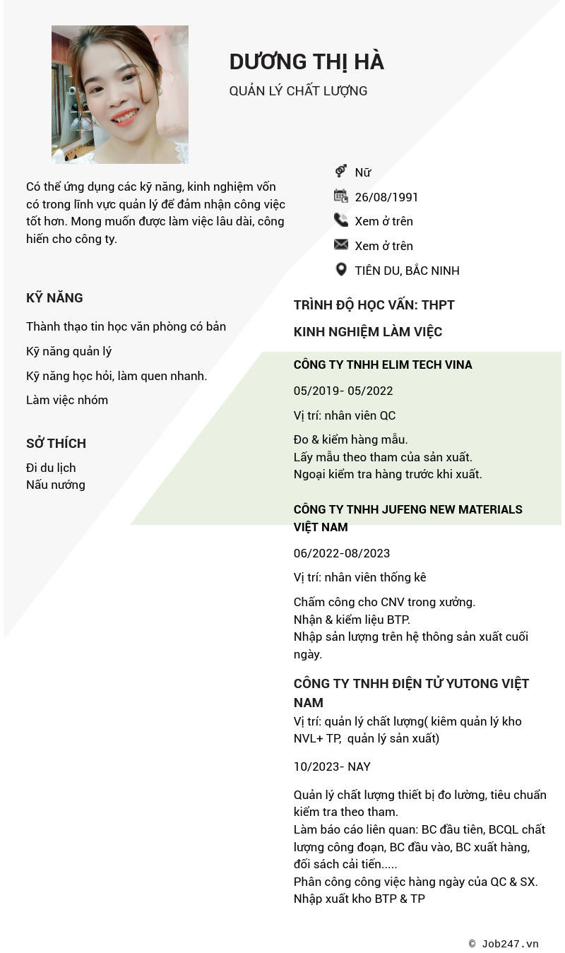CV ứng viên