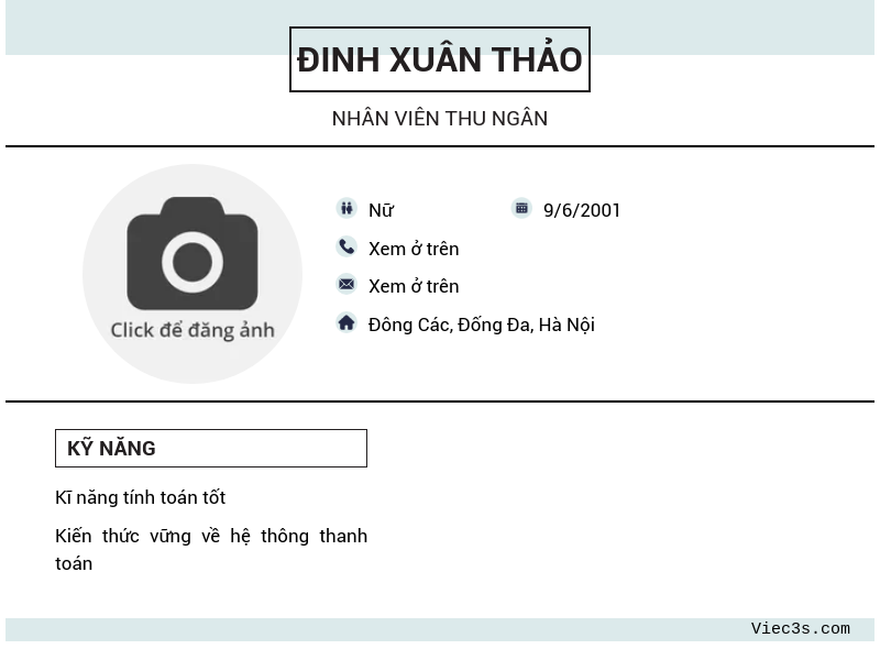 CV ứng viên