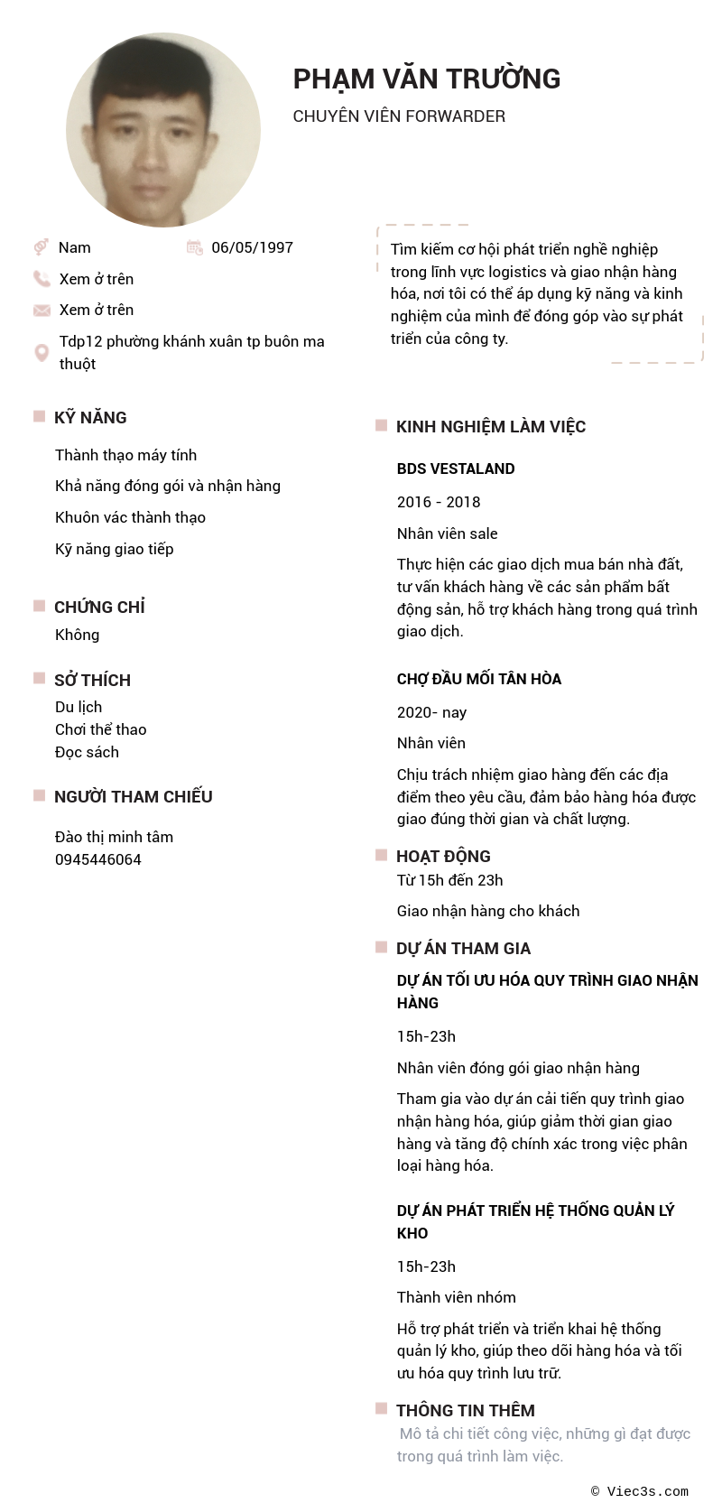 CV ứng viên
