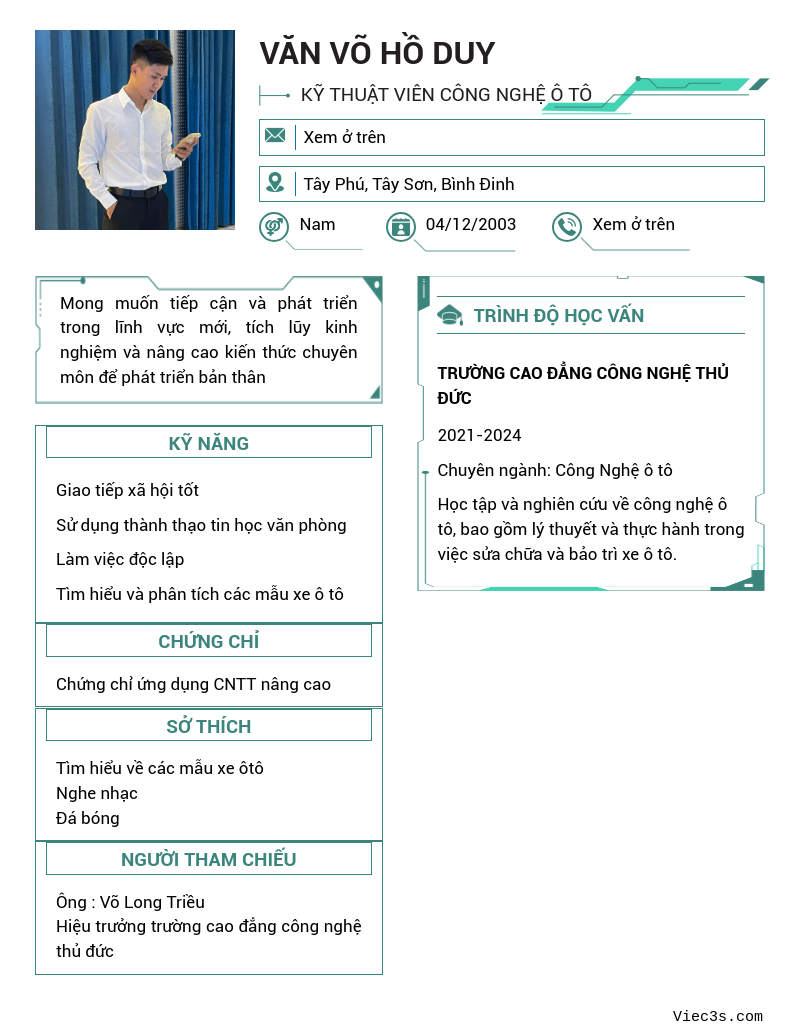 CV ứng viên