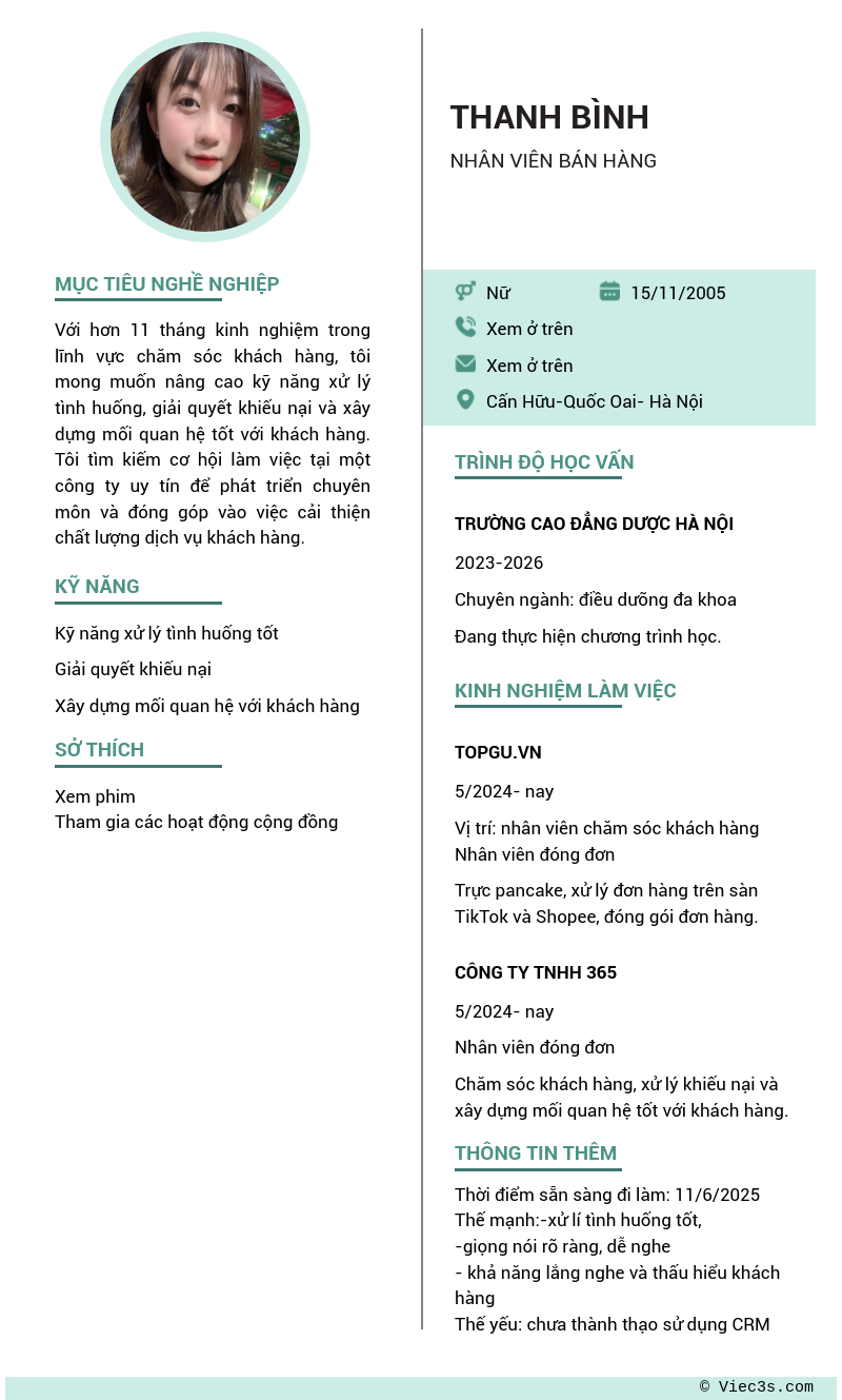 CV ứng viên
