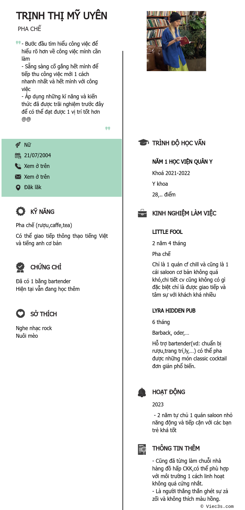 CV ứng viên