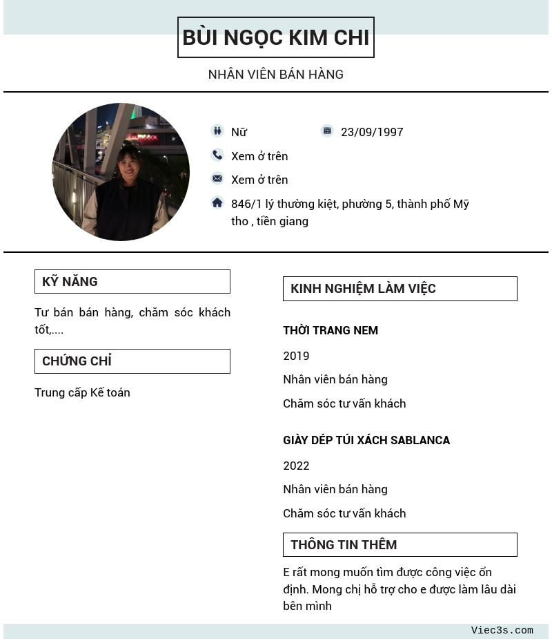 CV ứng viên