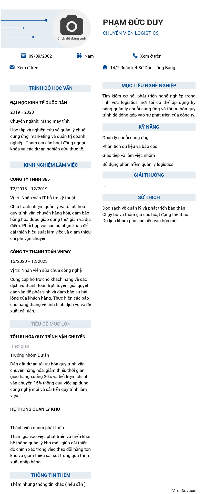 CV ứng viên