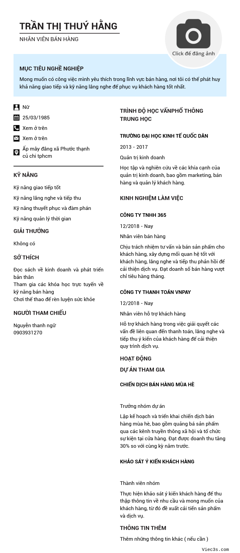 CV ứng viên
