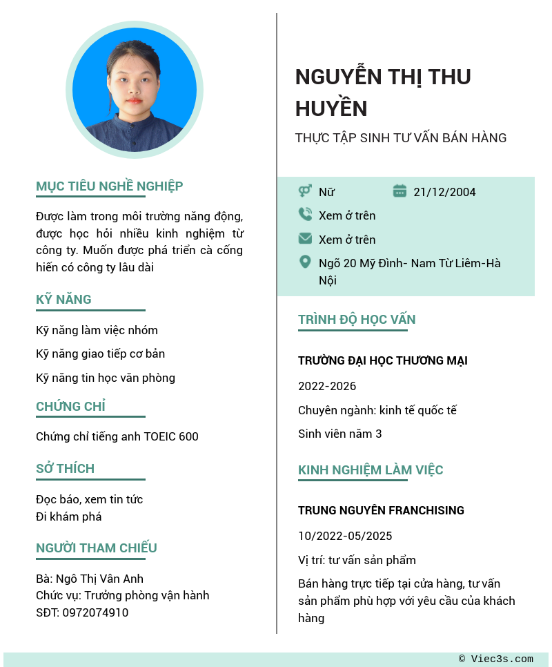 CV ứng viên