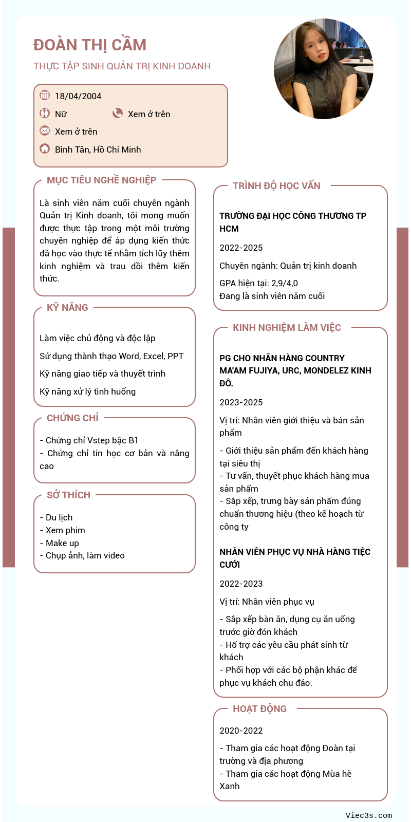CV ứng viên