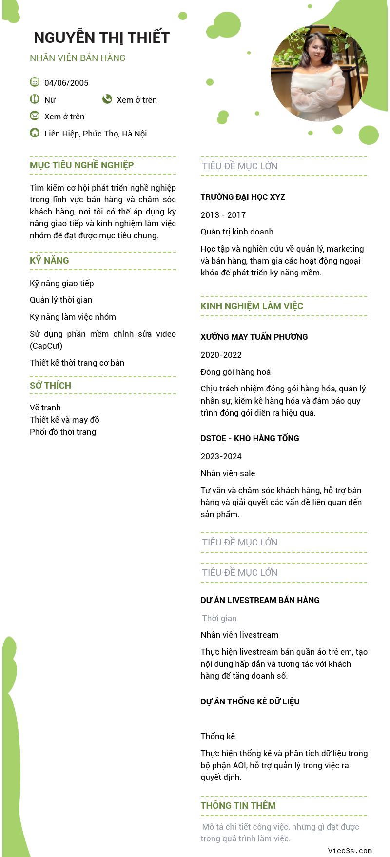 CV ứng viên