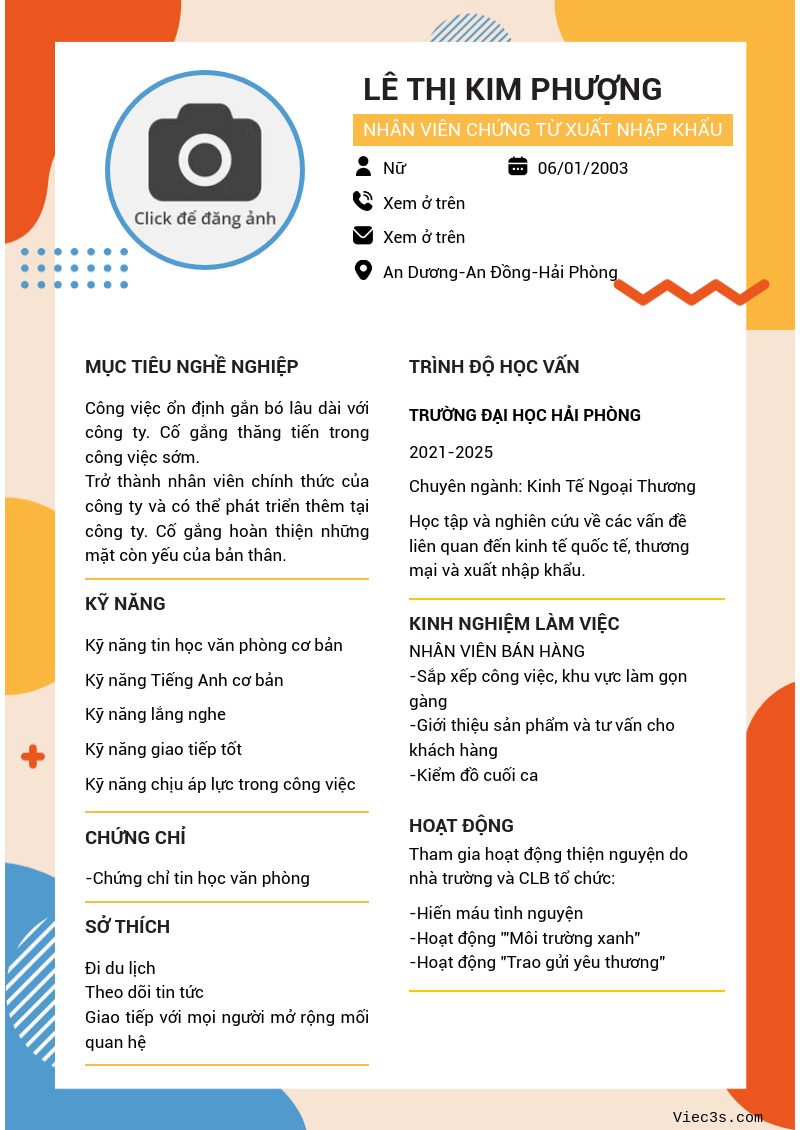 CV ứng viên