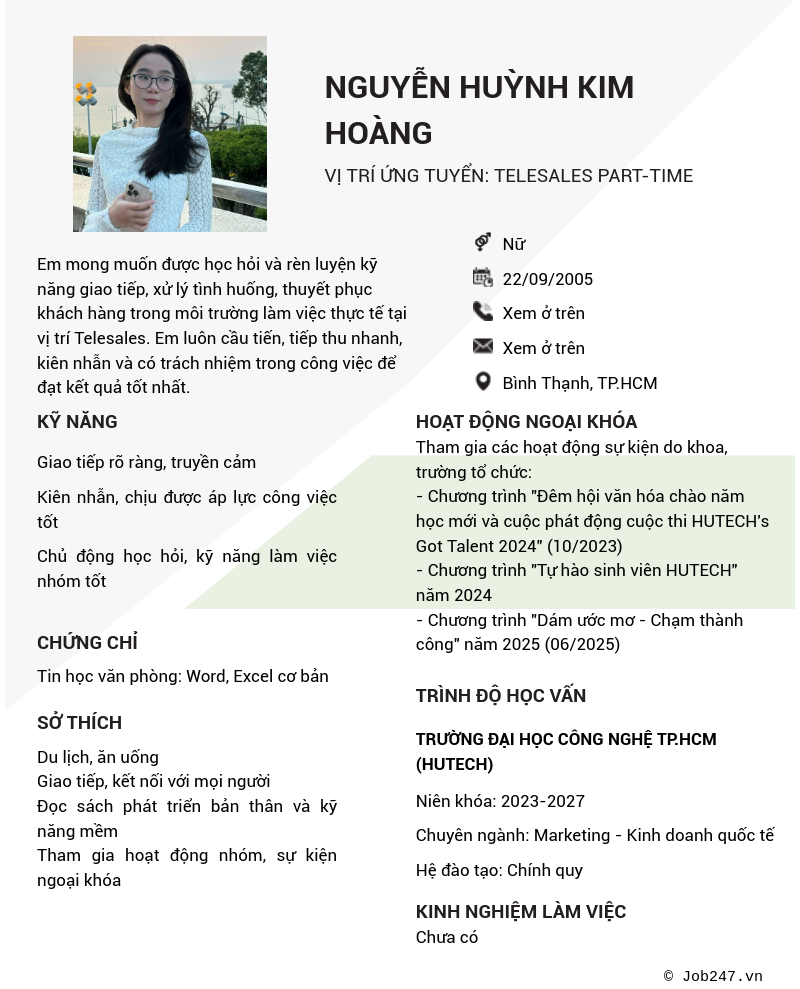 CV ứng viên