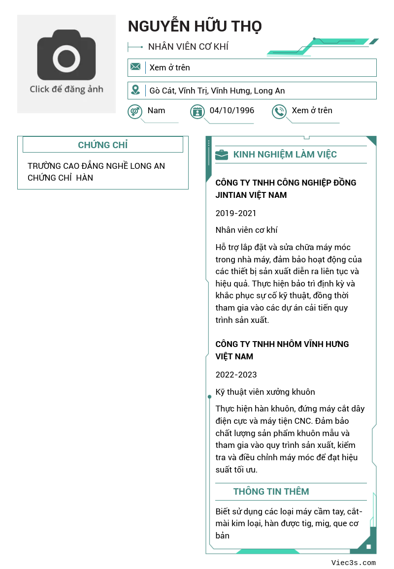 CV ứng viên