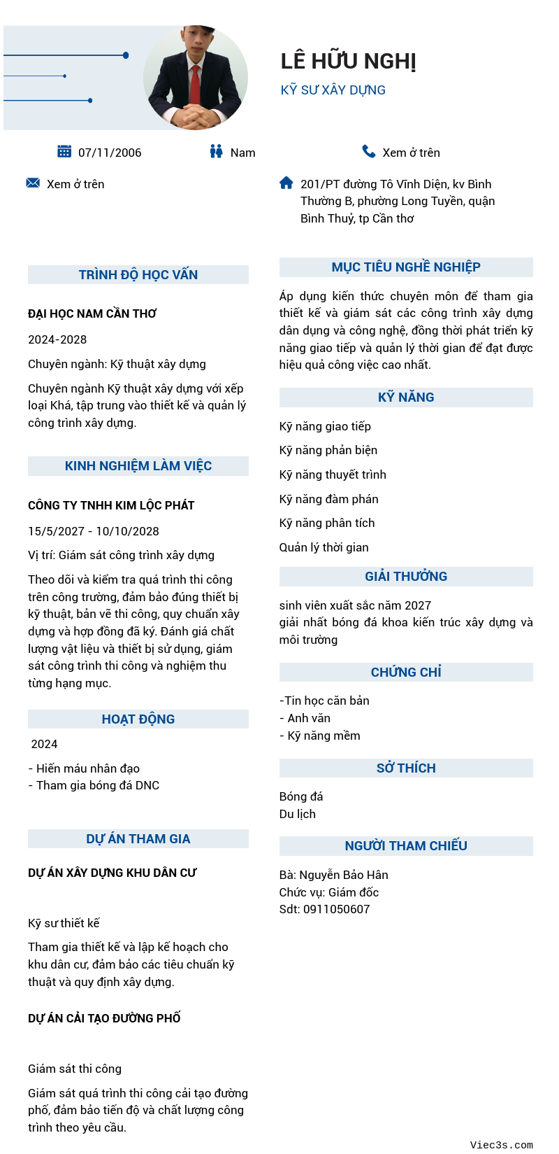 CV ứng viên