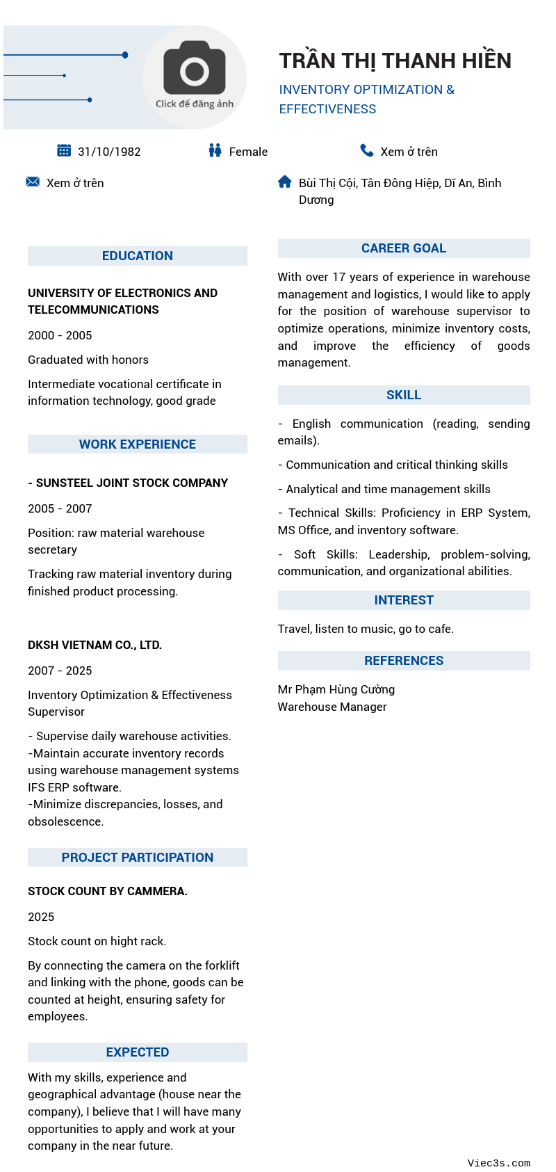 CV ứng viên