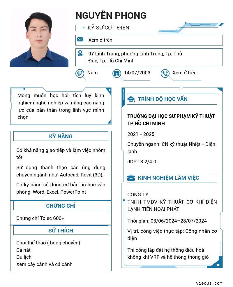 CV ứng viên