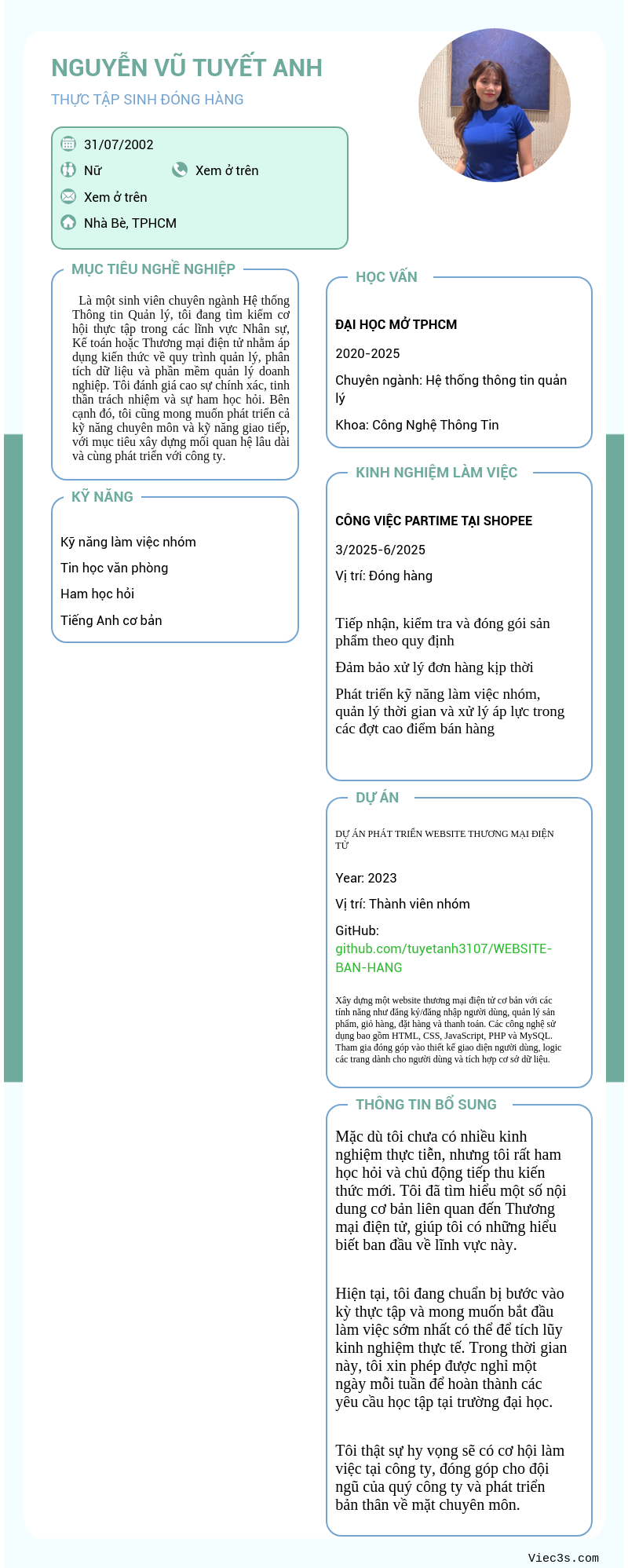 CV ứng viên