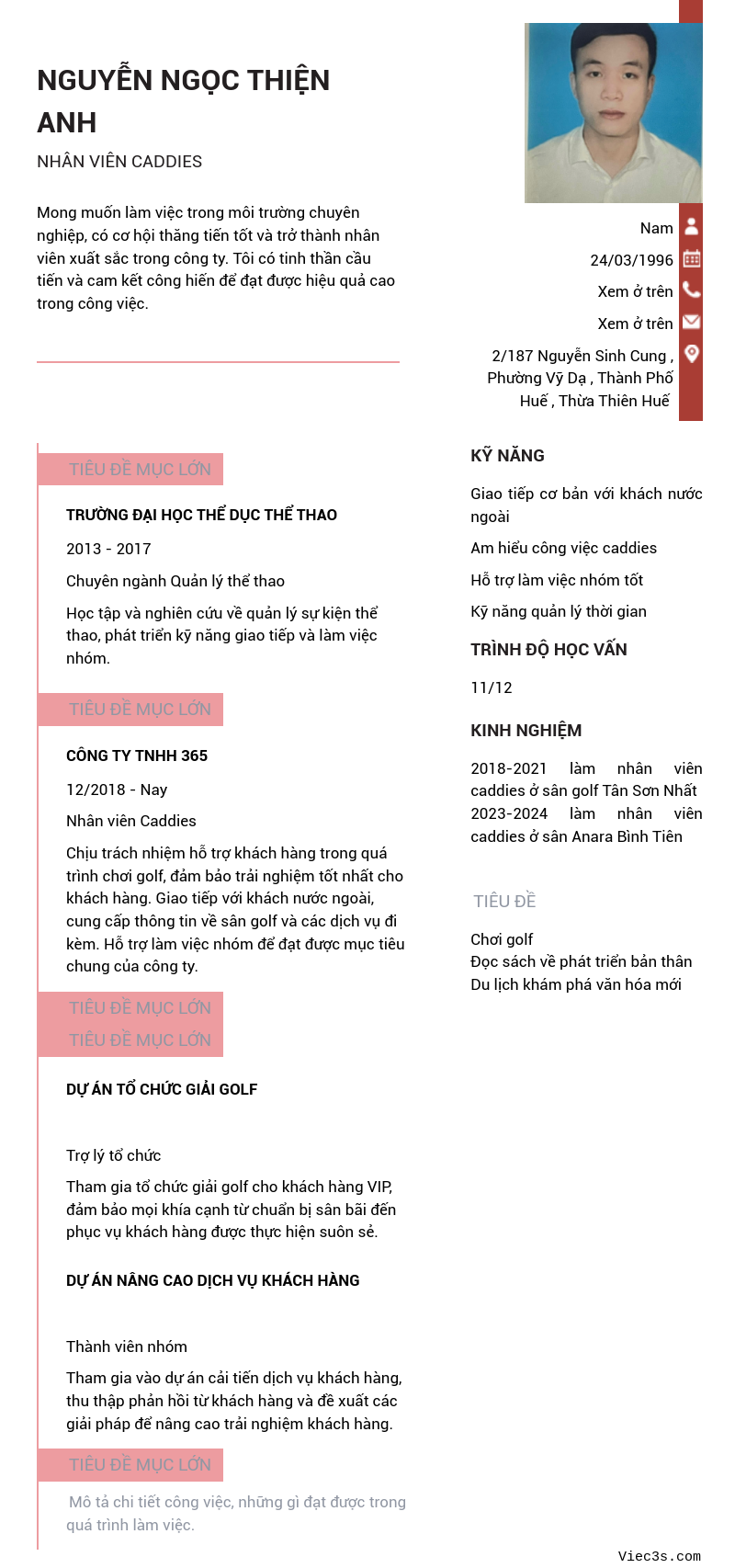 CV ứng viên