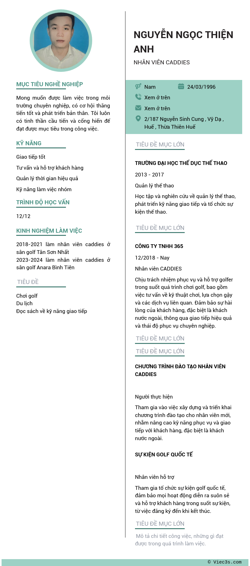 CV ứng viên