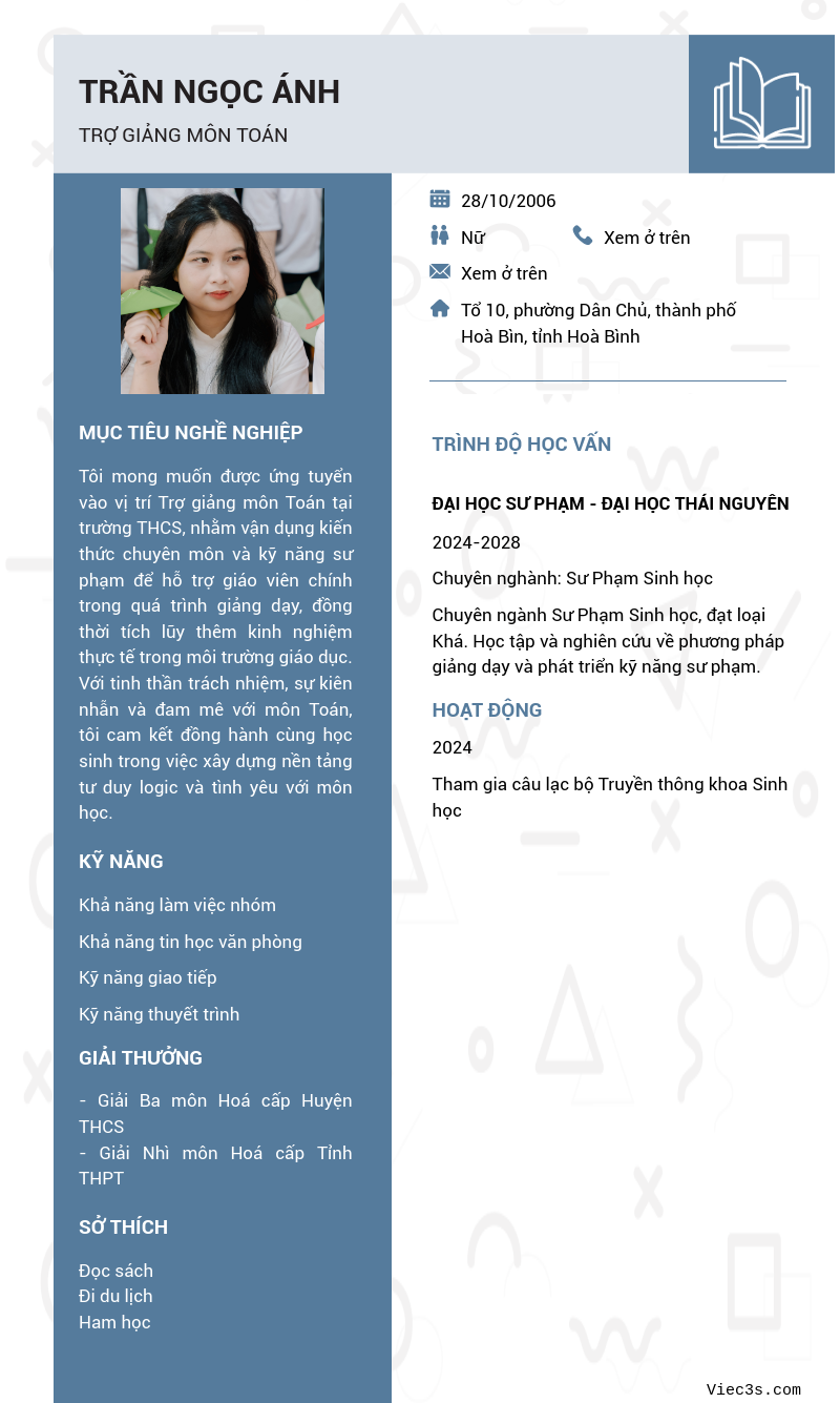 CV ứng viên