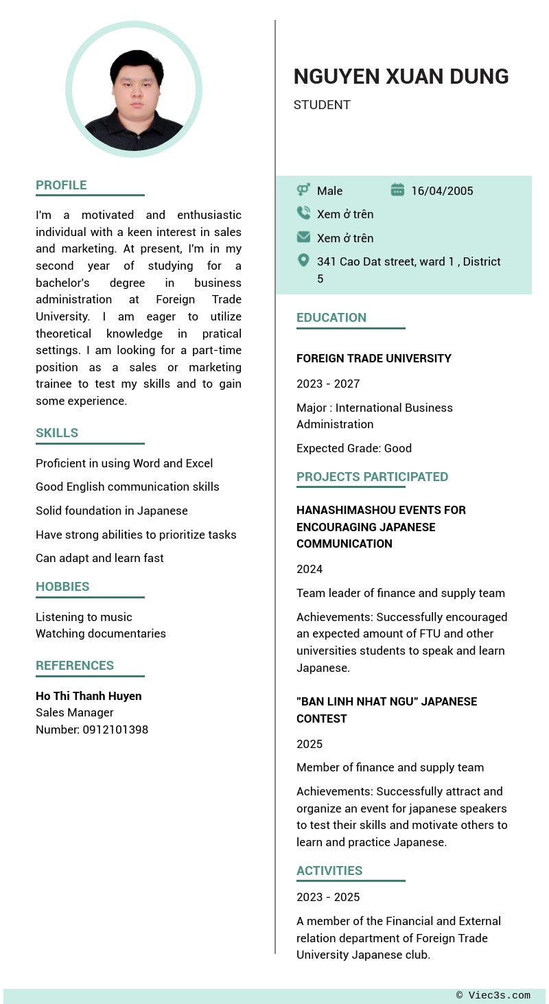 CV ứng viên