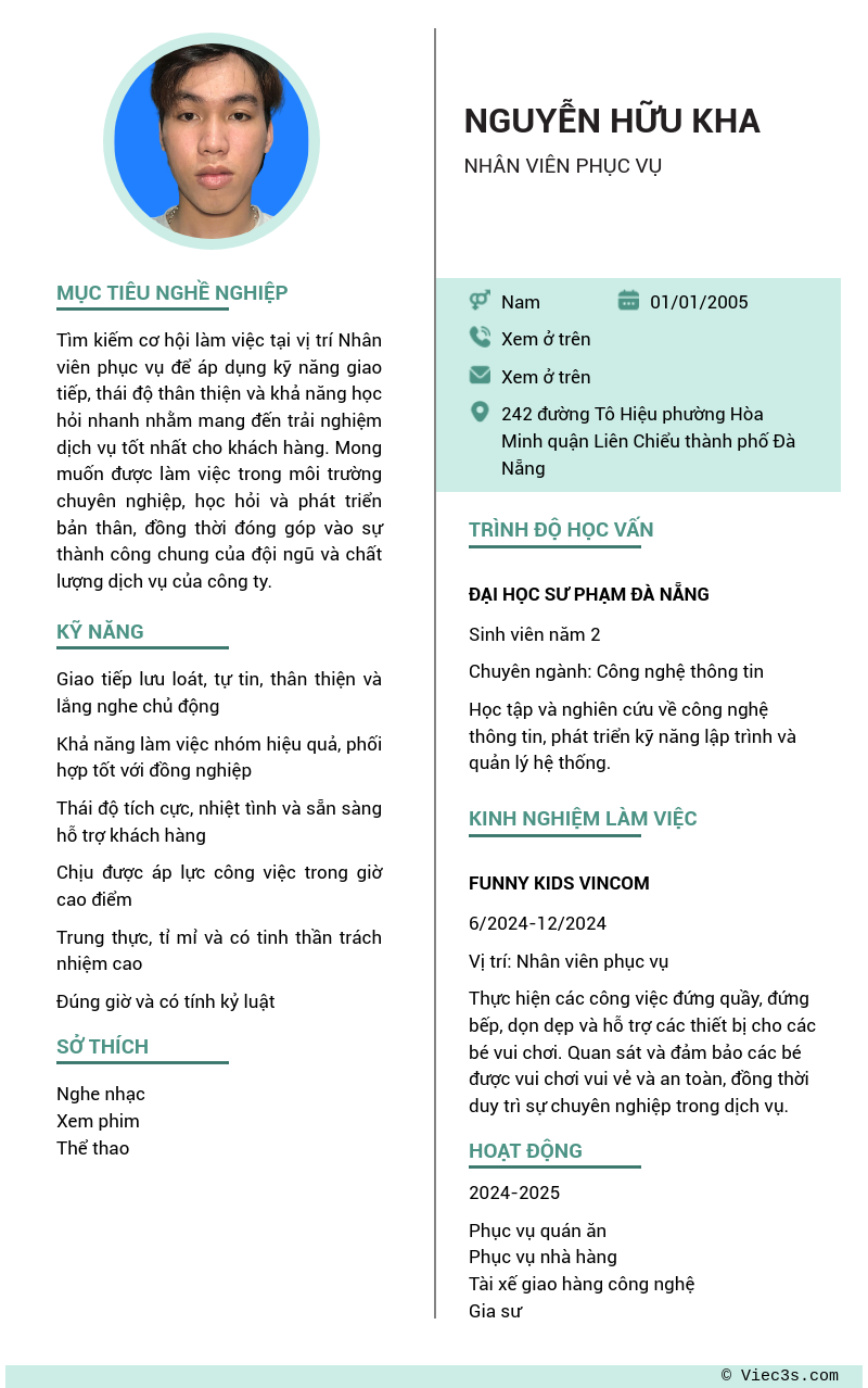 CV ứng viên