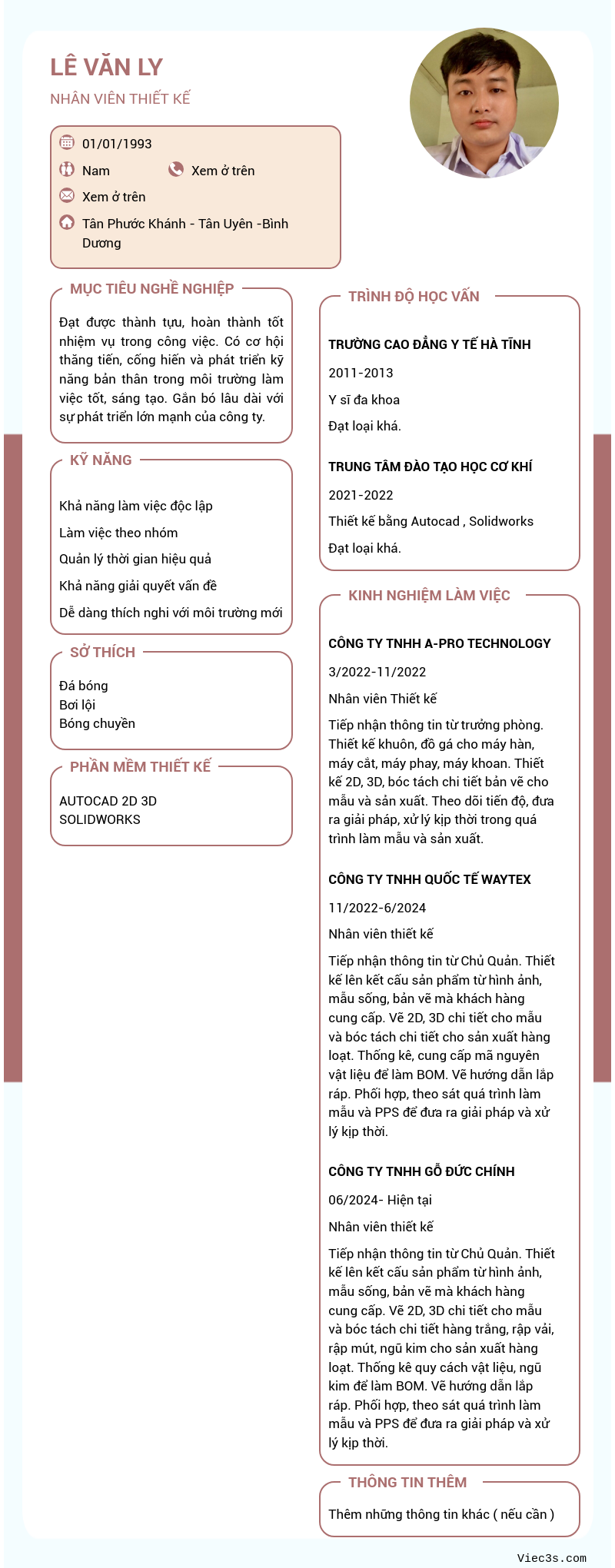 CV ứng viên